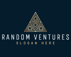 Luxury Triangle Pyramid logo design