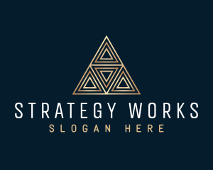 Luxury Triangle Pyramid logo design