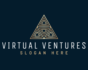 Luxury Triangle Pyramid logo design