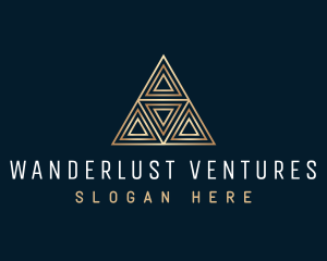 Luxury Triangle Pyramid logo design