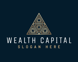 Luxury Triangle Pyramid logo design