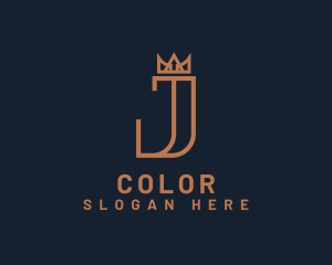 Golden - Luxury Crown Letter J logo design