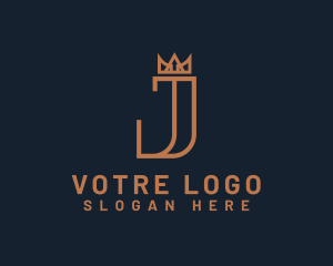 Wealth - Luxury Crown Letter J logo design