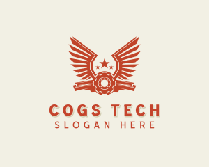Cogs - Wings Gear Auto Repair logo design