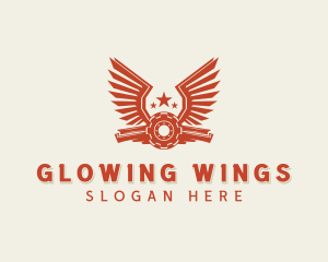 Wings Gear Auto Repair logo design