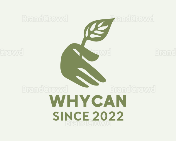 Plant Sprout Hand Logo