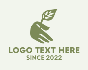 Eco Friendly - Plant Sprout Hand logo design