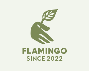 Landscaping - Plant Sprout Hand logo design