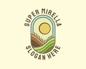Natural - Farm Field Landscape logo design