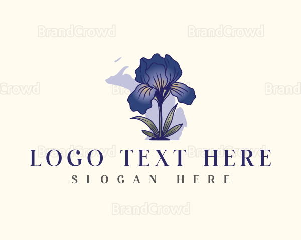 Michigan Lake Flower Logo