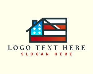 Renovation - American Flag Real Estate logo design