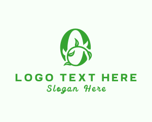 Vegan - Natural Vine Letter O logo design