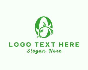 Vegetarian - Natural Vine Letter O logo design