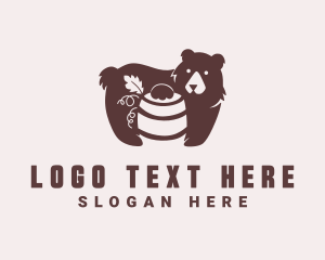 Grizzly - Wild Bear Barrel logo design