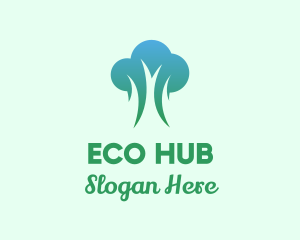 Nature Eco Tree logo design