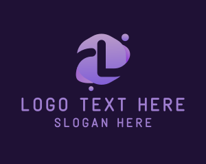 Liquid Blob - Abstract Liquid Letter L logo design