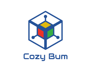 Generic Colorful Cyber Cube logo design