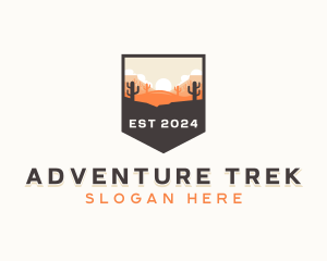 Trekking - Cactus Desert Trekking logo design