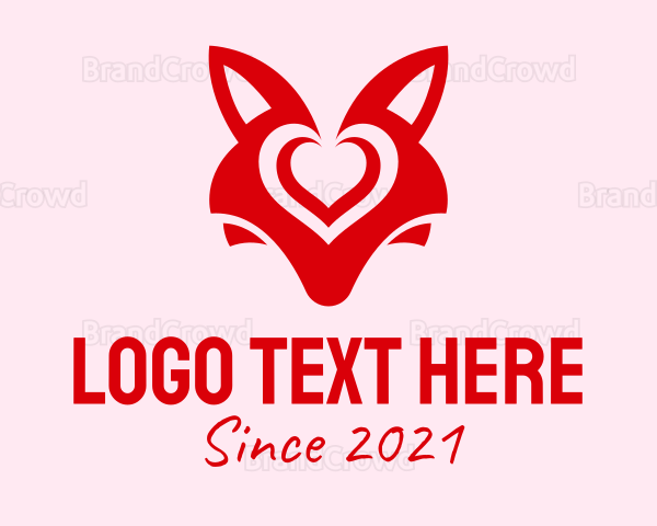 Fox Mask Heart Logo