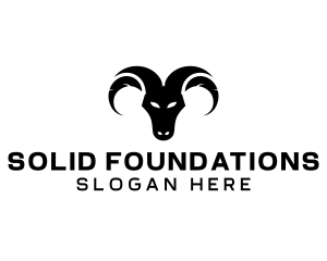 Cattle - Wild Ram Horns logo design
