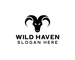 Wild Ram Horns  logo design