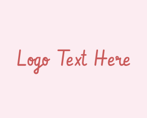 Written - Pink Handwriting Wordmark logo design