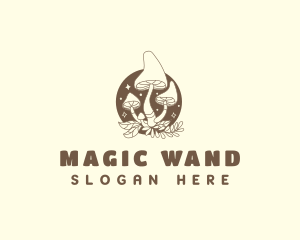 Psychedelic Magic Mushroom logo design