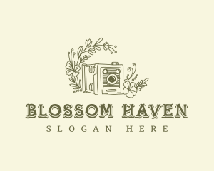 Flowers - Floral Camera Lens logo design