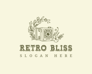 Nostalgia - Floral Camera Lens logo design