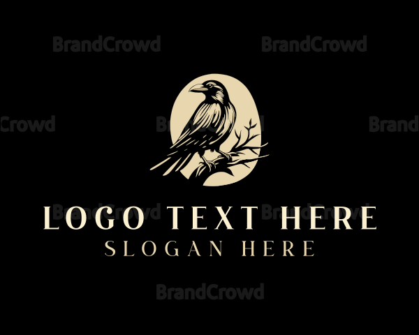 Crow Avian Bird Logo