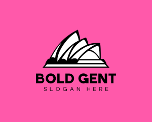 Pink Sydney Opera House logo design