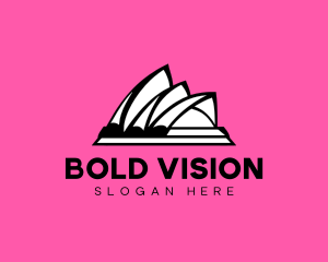 Pink Sydney Opera House logo design