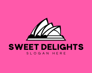 Pink Sydney Opera House logo design