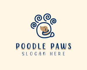 Pet Dog Paw logo design