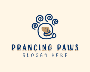 Pet Dog Paw logo design