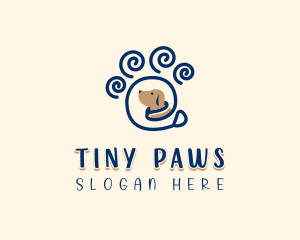 Pet Dog Paw logo design