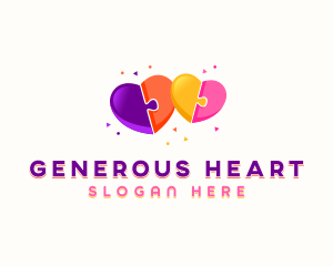 Heart Puzzle Community logo design