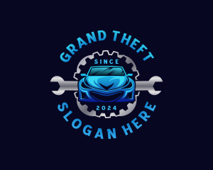 Garage - Racing Car Wrench logo design