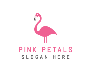 Flamingo Bird Animal logo design