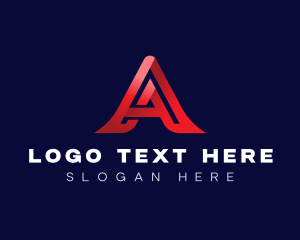 Social Media - Modern Business Letter A logo design