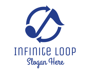 Loop - Blue Loop Music logo design