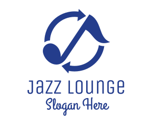 Jazz - Blue Loop Music logo design