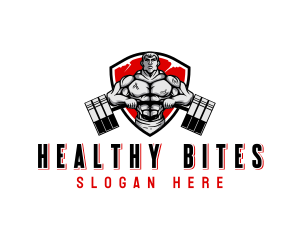 Muscular Weight Lifting logo design