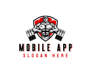 Fit - Muscular Weight Lifting logo design