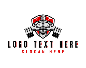 Muscular - Muscular Weight Lifting logo design