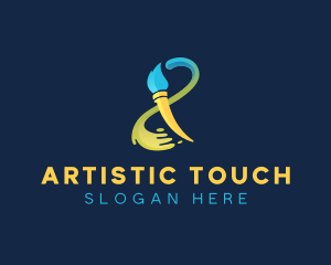 Paint Brush Stroke logo design