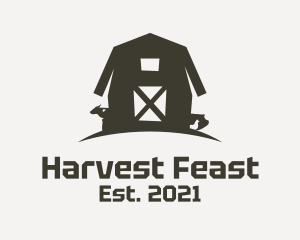 Farm Barn Silhouette  logo design