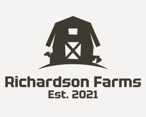 Farm Barn Silhouette  logo design