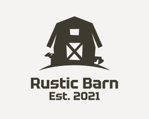 Farm Barn Silhouette  logo design