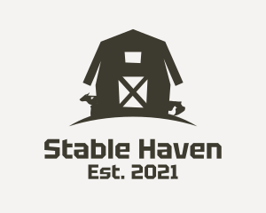 Farm Barn Silhouette  logo design